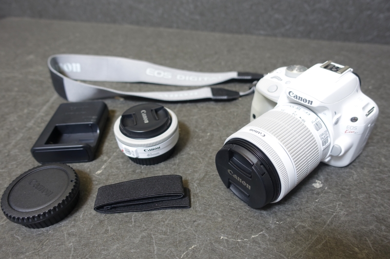 Canon キャノン EOS Kiss X7 WHITE KISS 2 ホワイト ダブルレンズキット 40mm 18-55m